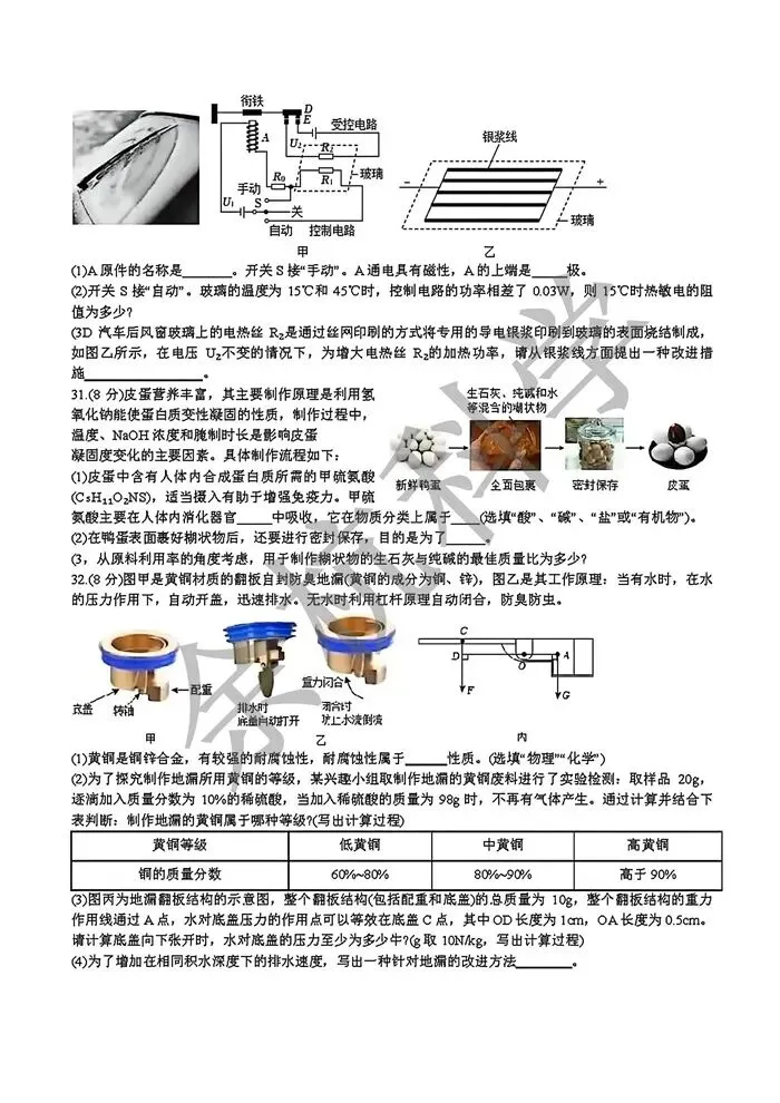 【中考模拟】2026年华东师范大学附属中学九年级4月月考 第13张