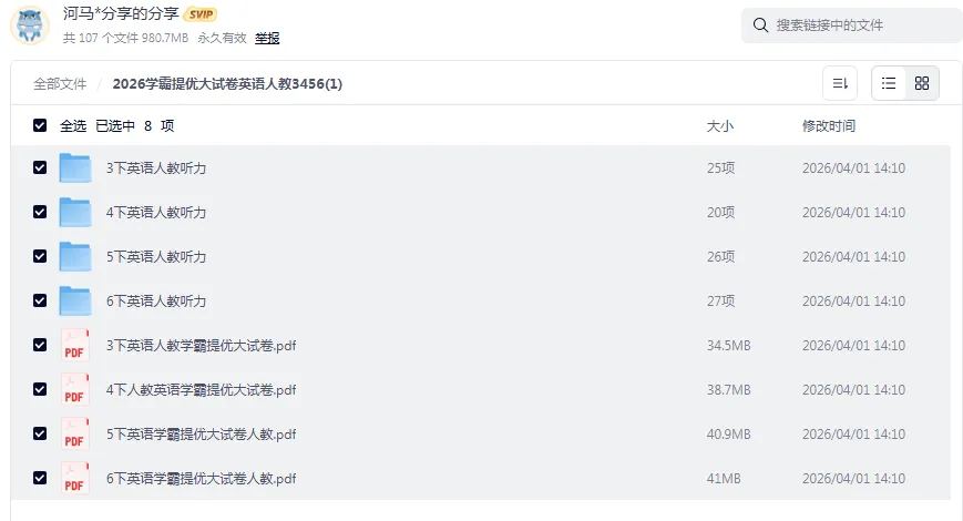 2026学霸提优大试卷,英语人教3456年级可选! 第1张