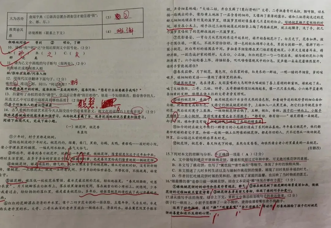 精研试卷明得失,以评促教共成长 第14张