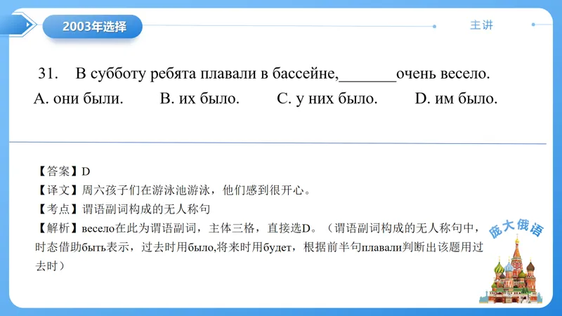 真题课件系列2003年语法选择题解析 第2张