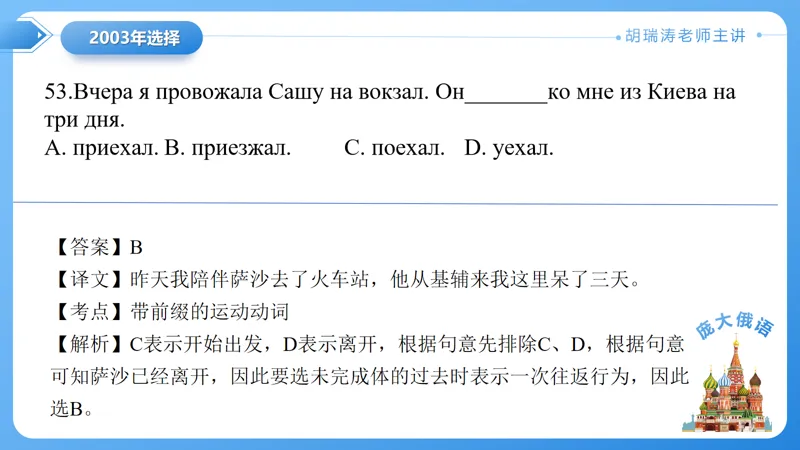 真题课件系列2003年语法选择题解析 第24张