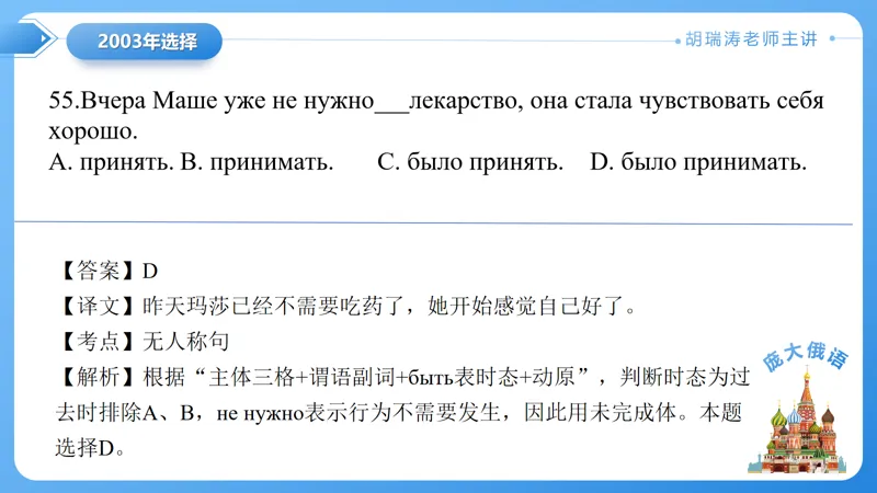 真题课件系列2003年语法选择题解析 第26张