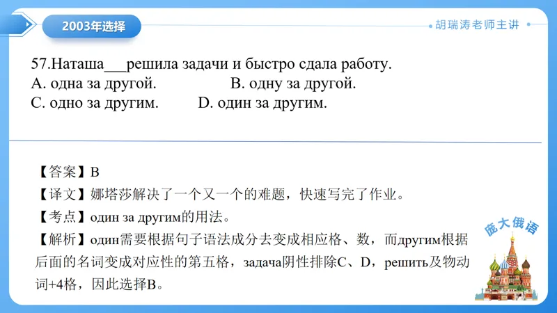 真题课件系列2003年语法选择题解析 第28张
