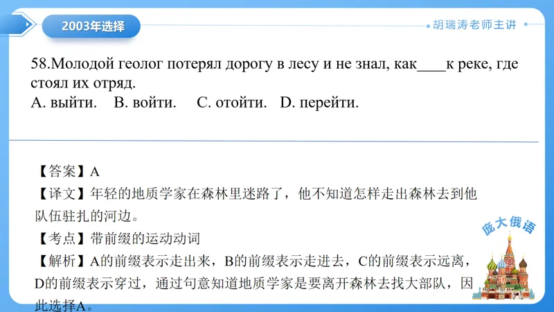 真题课件系列2003年语法选择题解析 第29张