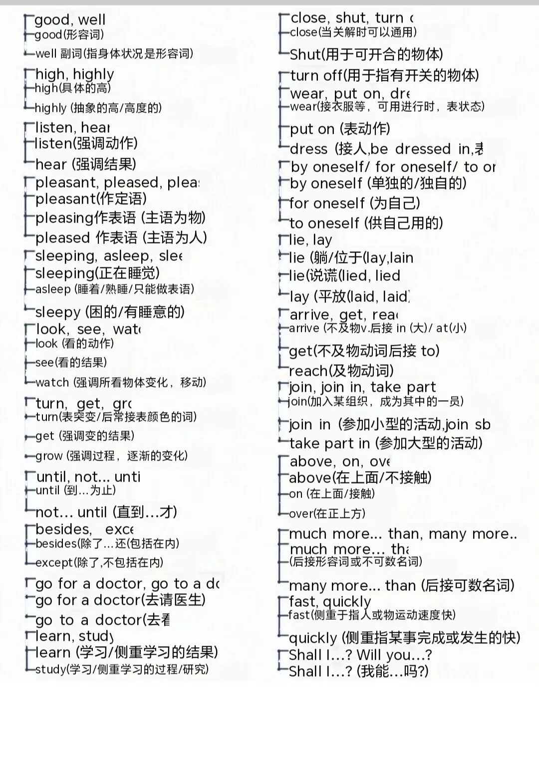 中考易混词辨析大全 第3张