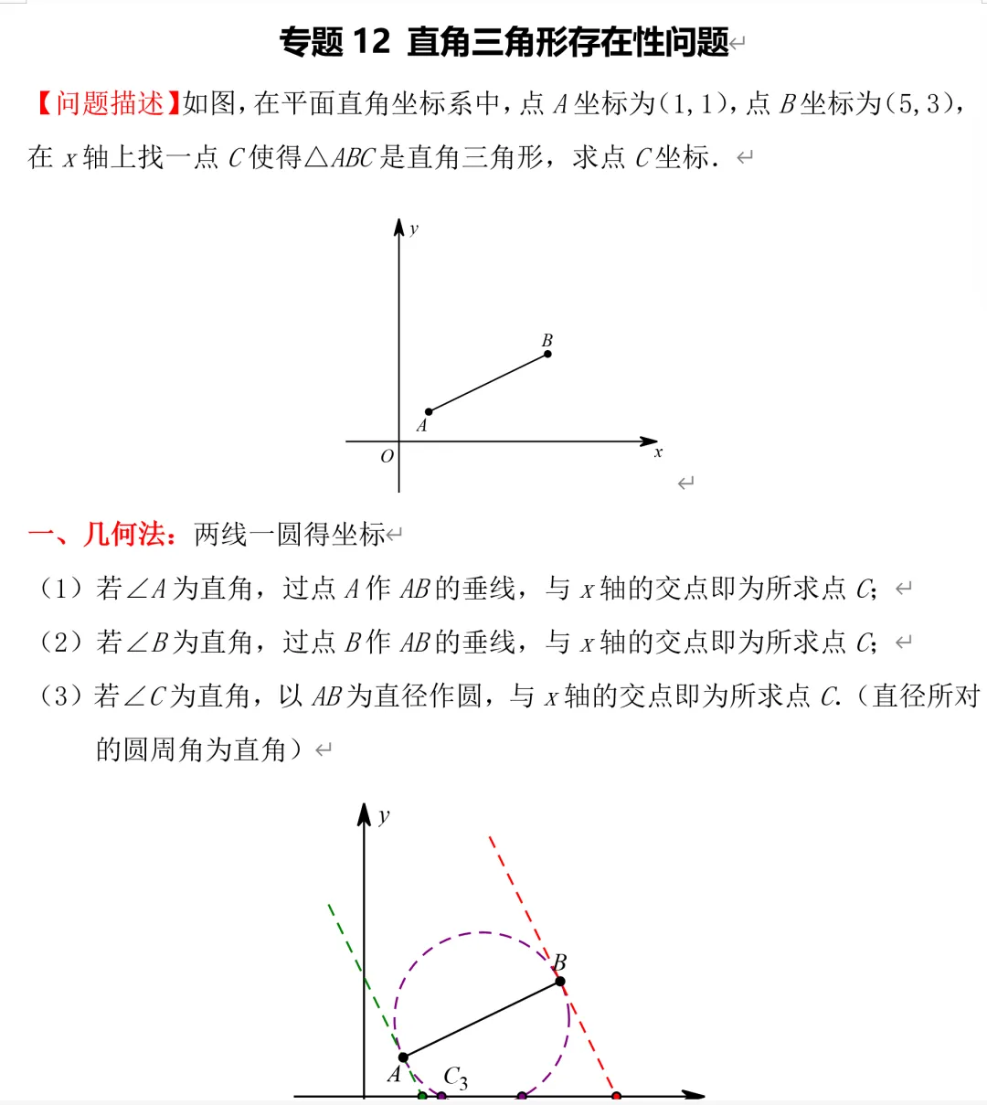 中考数学二次函数压轴题12,直角三角形存在性问题 第2张 中考数学二次函数压轴题12,直角三角形存在性问题 第2张