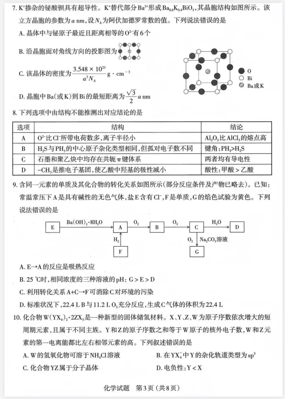 【太原一模】太原市2026年高三年级模拟考试(一)及官方答案pdf 第4张