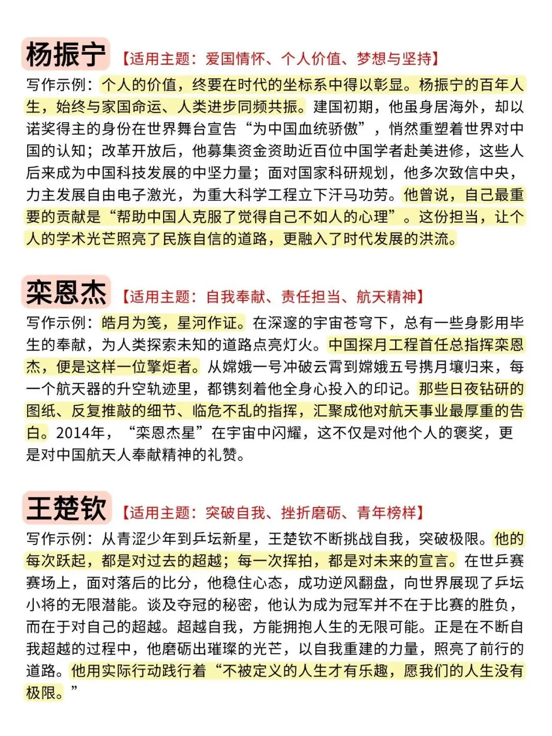 中考语文作文人物素材积累 第2张