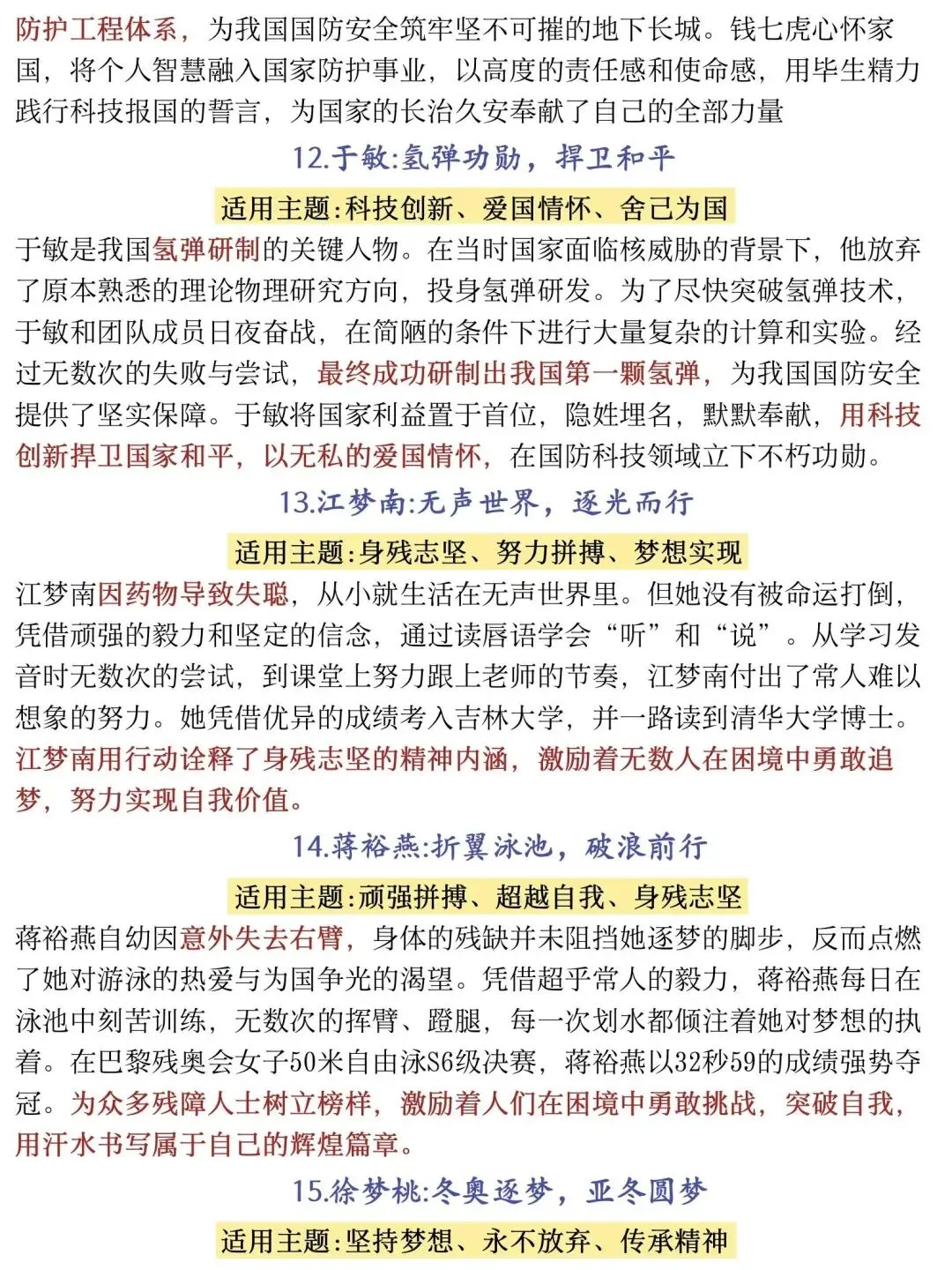 中考语文作文人物素材积累 第8张