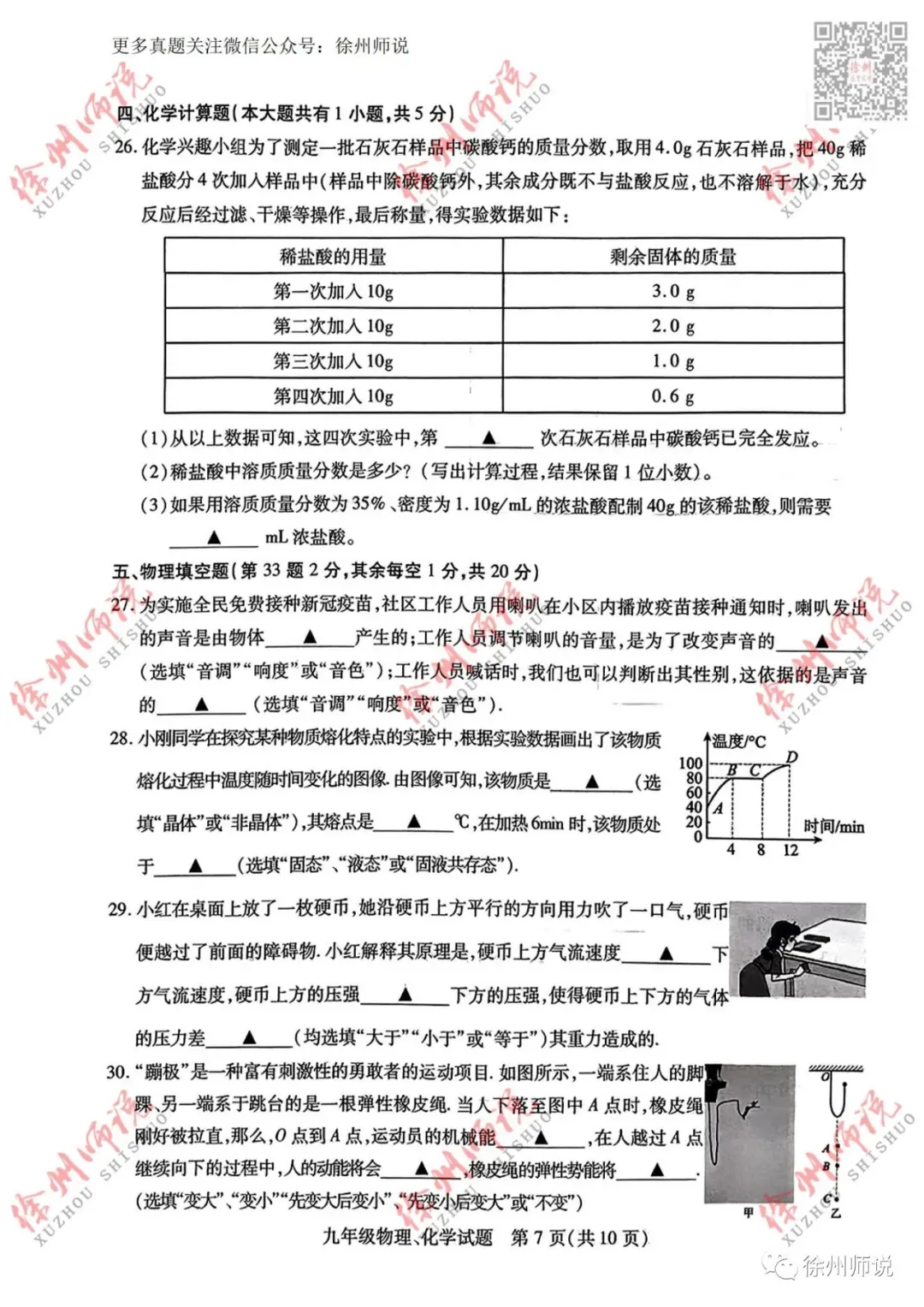 重要资料!2023徐州县区一模全科真题+答案 第44张