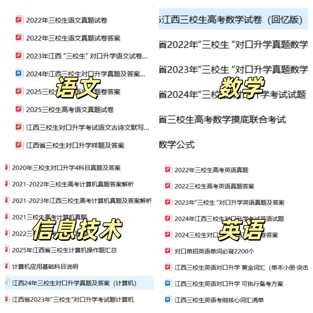 【免费领取】26年三校生高考“历年真题”资料 第4张 【免费领取】26年三校生高考“历年真题”资料 第4张