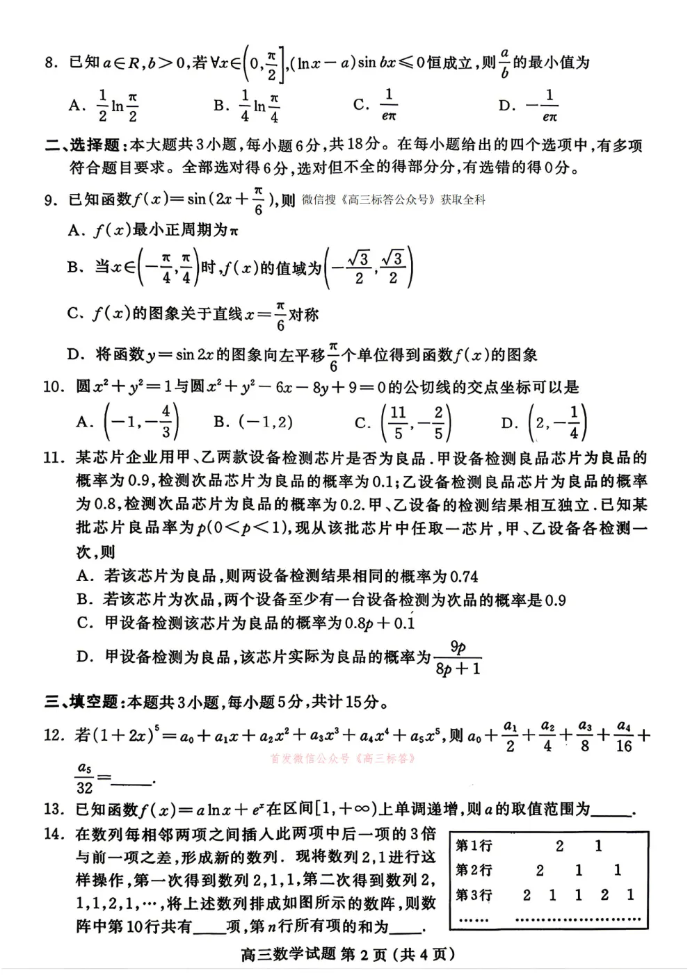 【保定一模】2026届高第一次模拟考试 第2张