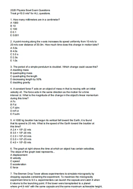 2026物理碗真题及答案领取,速看查分流程/获奖分数线 第1张