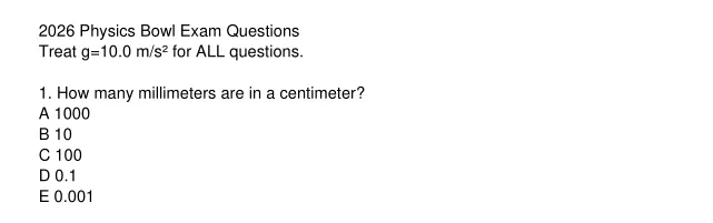 2026年物理碗竞赛真题及答案解析(犀牛教育版) 第1张 2026年物理碗竞赛真题及答案解析(犀牛教育版) 第1张