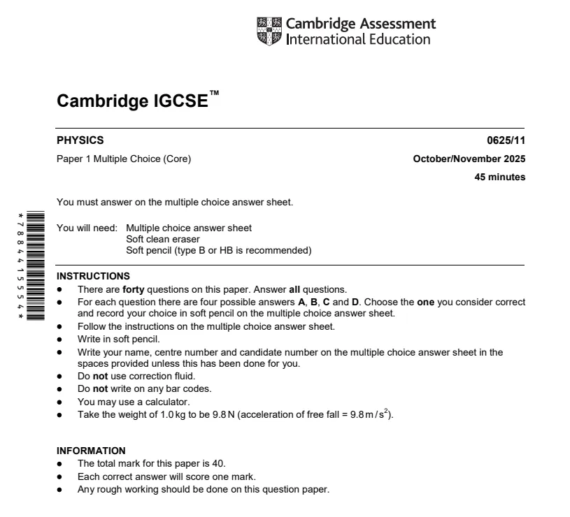 最新版IGCSE历年真题(CIE/Edexcel/AQA全覆盖),高清可打印~ 第13张