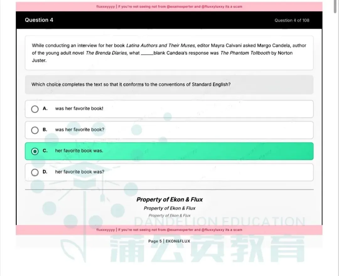 【快来对答案】2026年3月SAT北美真题答案pdf及解析已出!!电子版汇总(完整版高清) 第7张
