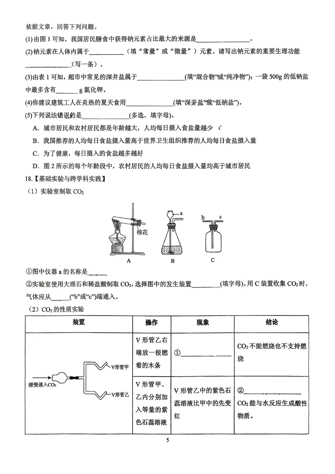 2026年中考模拟考试化学试题7 第5张