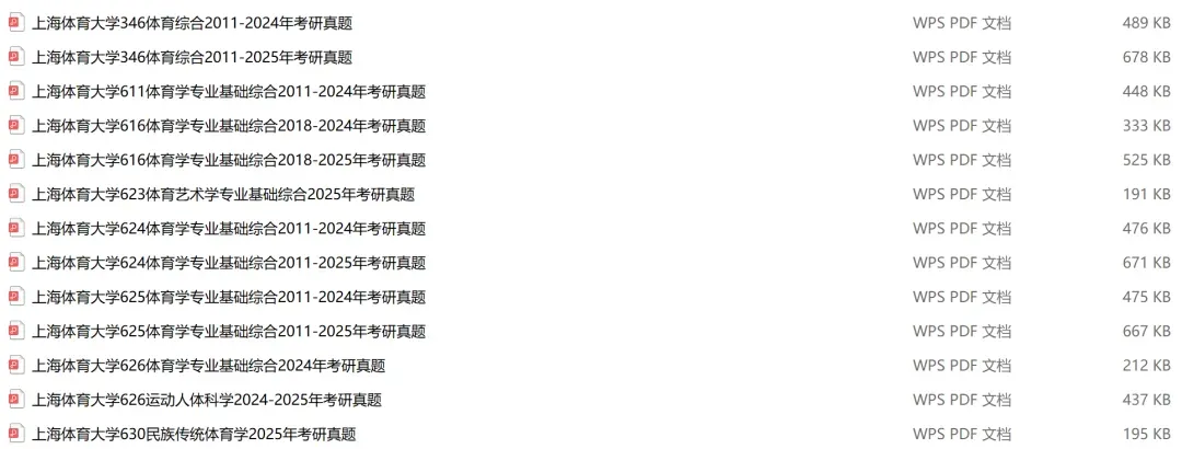 上海体育大学考研专业课历年真题汇总(含2026真题) 第2张 上海体育大学考研专业课历年真题汇总(含2026真题) 第2张