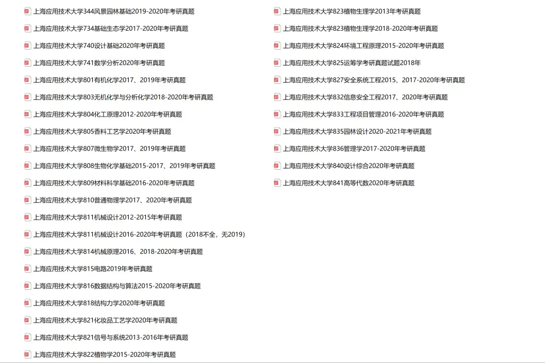 上海应用技术大学考研专业课历年真题汇总(含2026真题) 第2张 上海应用技术大学考研专业课历年真题汇总(含2026真题) 第2张