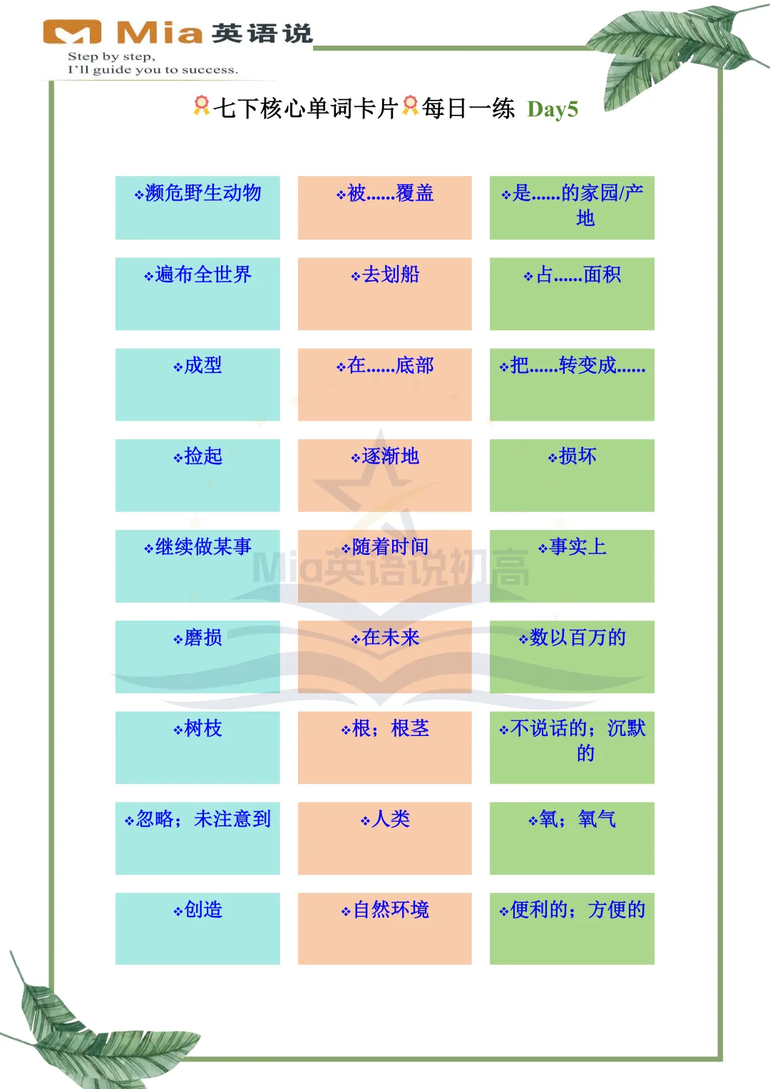 中考高频词汇-7天打卡-Day5 第3张 中考高频词汇-7天打卡-Day5 第3张