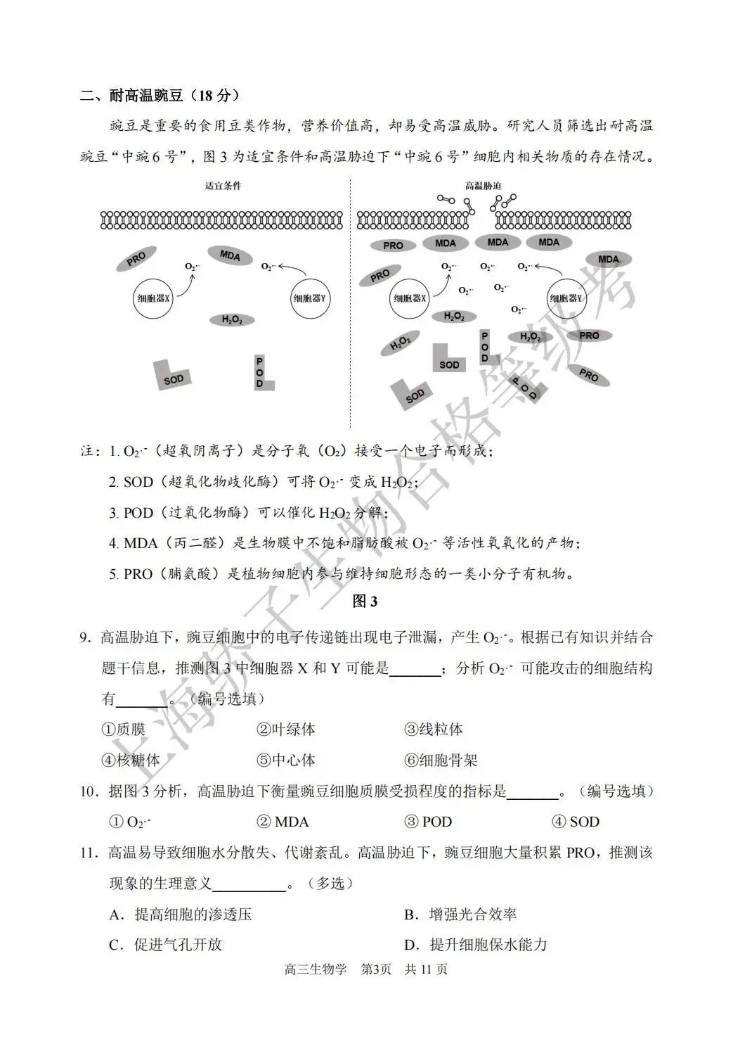2026.4 浦东新区生物二模试卷及答案 第3张