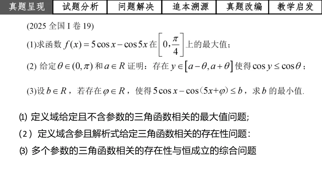 【高考真题说题】2025年全国1卷第19题三角与导数说题D28 第8张