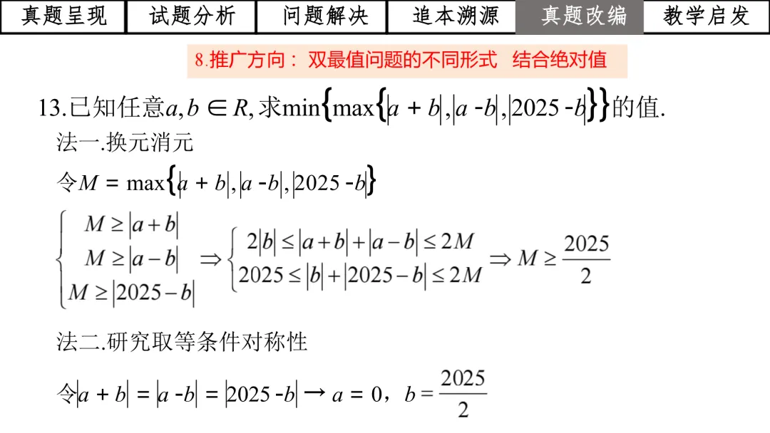 【高考真题说题】2025年全国1卷第19题三角与导数说题D28 第49张