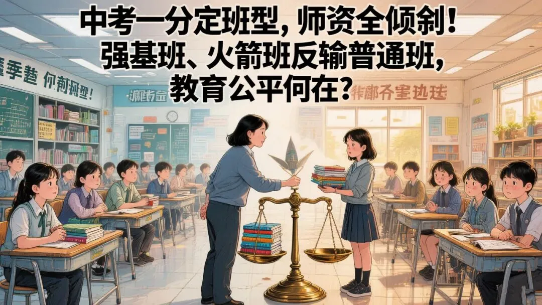中考一分定班型,师资全倾斜!强基班、火箭班反输普通班,教育公平何在? 第1张