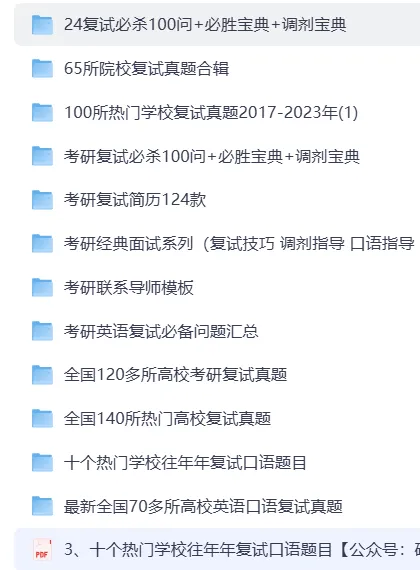 各校历年复试真题+复试技巧+面试攻略+调剂指南 高清PDF完整版合集【复试调剂全料】优化要点 第1张