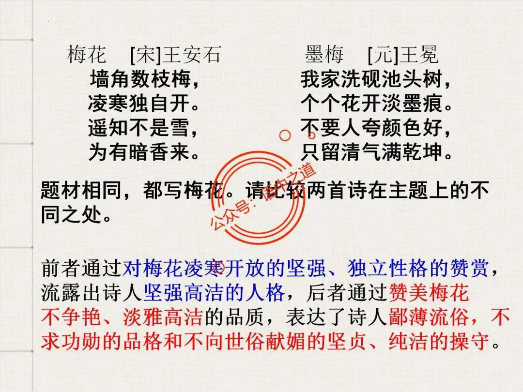 【对标真题】讲透高考热考题型【古诗比较鉴赏】 第45张