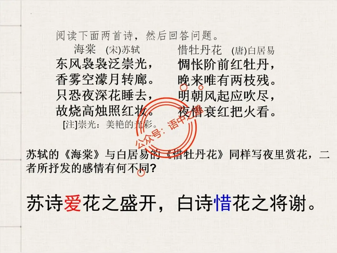 【对标真题】讲透高考热考题型【古诗比较鉴赏】 第47张