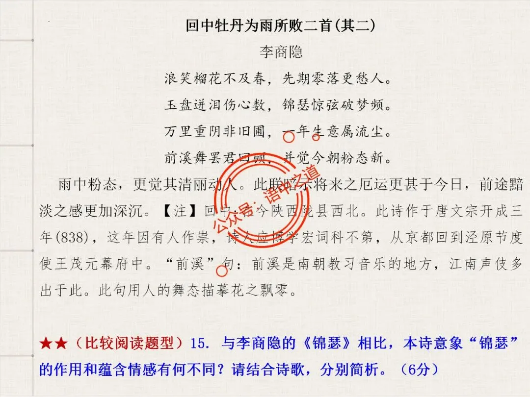 【对标真题】讲透高考热考题型【古诗比较鉴赏】 第91张