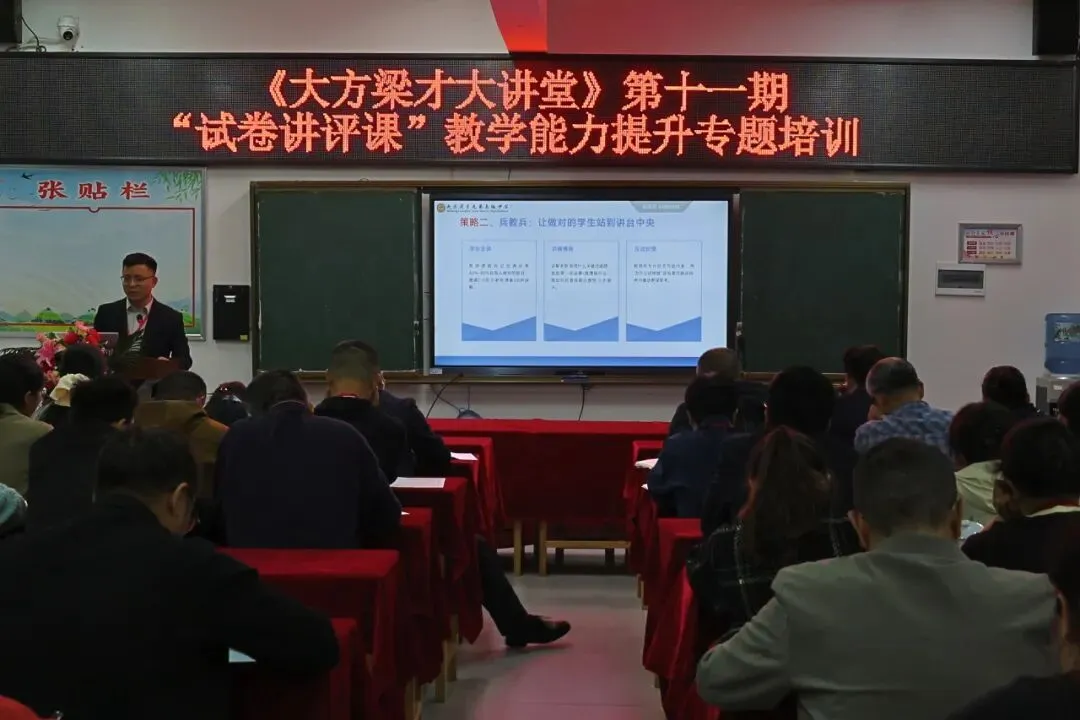 《大方梁才大讲堂》第十一期“试卷评讲课”教学能力提升专题培训 第11张 《大方梁才大讲堂》第十一期“试卷评讲课”教学能力提升专题培训 第11张