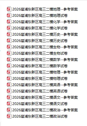 【P648全科】2026浦东高三二模试卷&答案 第6张