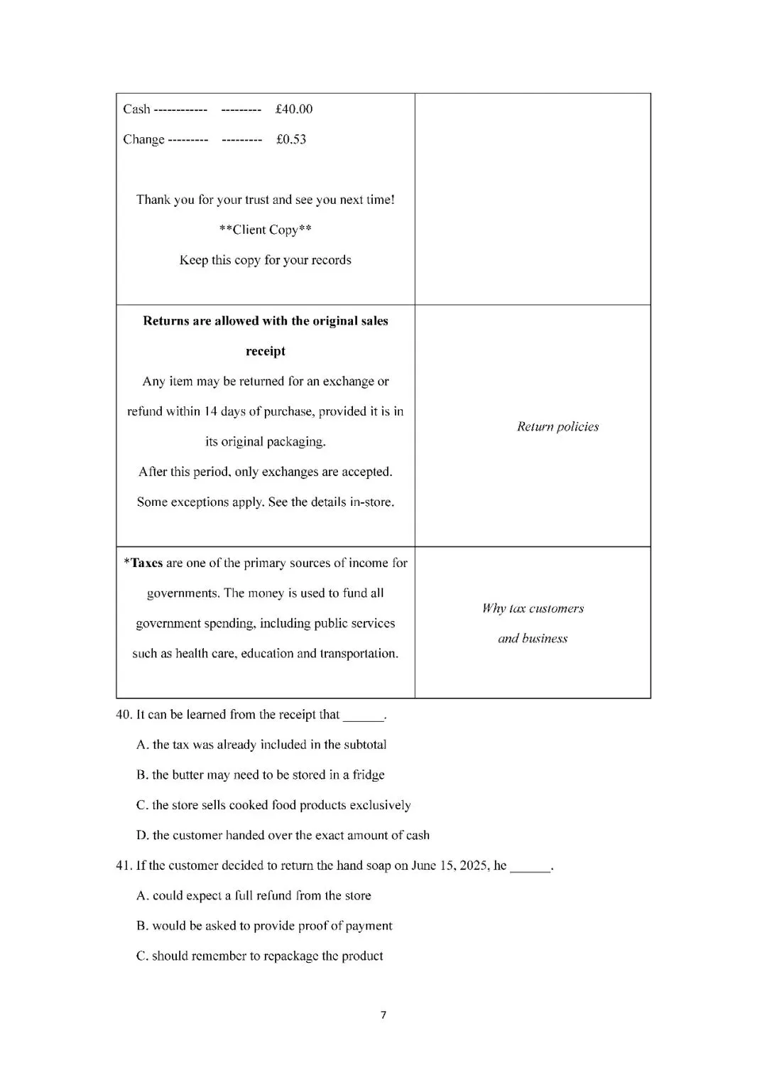 2026届上海市奉贤区高三二模英语试卷(含答案) 第6张