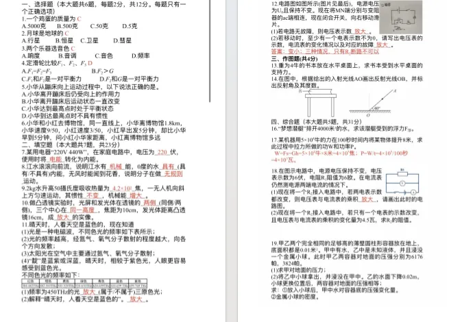 【中考物理】2025年上海市中考物理真题+答案解析! 第6张 【中考物理】2025年上海市中考物理真题+答案解析! 第6张