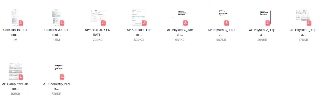 AP冲刺!AP考试40门真题+5分笔记+公式表,打包带走! 第5张 AP冲刺!AP考试40门真题+5分笔记+公式表,打包带走! 第5张