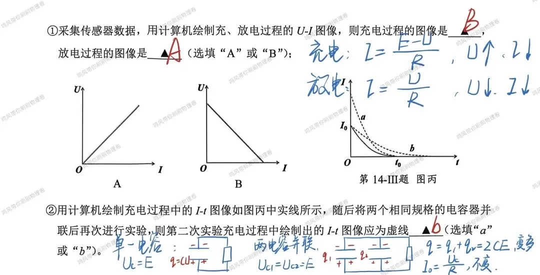26年4月杭州二模物理试卷选择实验详解(手写版) 第6张