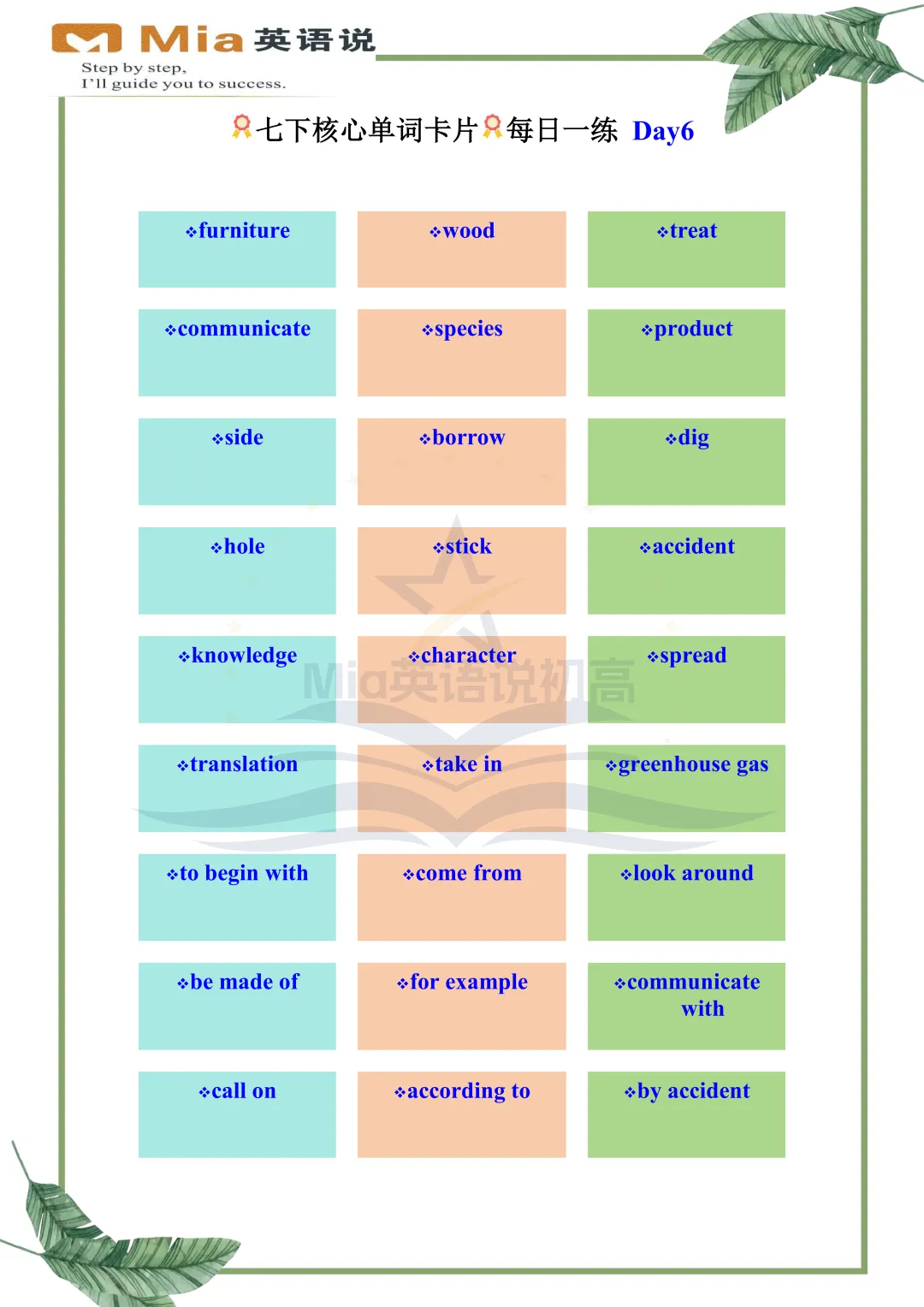 中考高频词汇-7天打卡-Day6 第2张