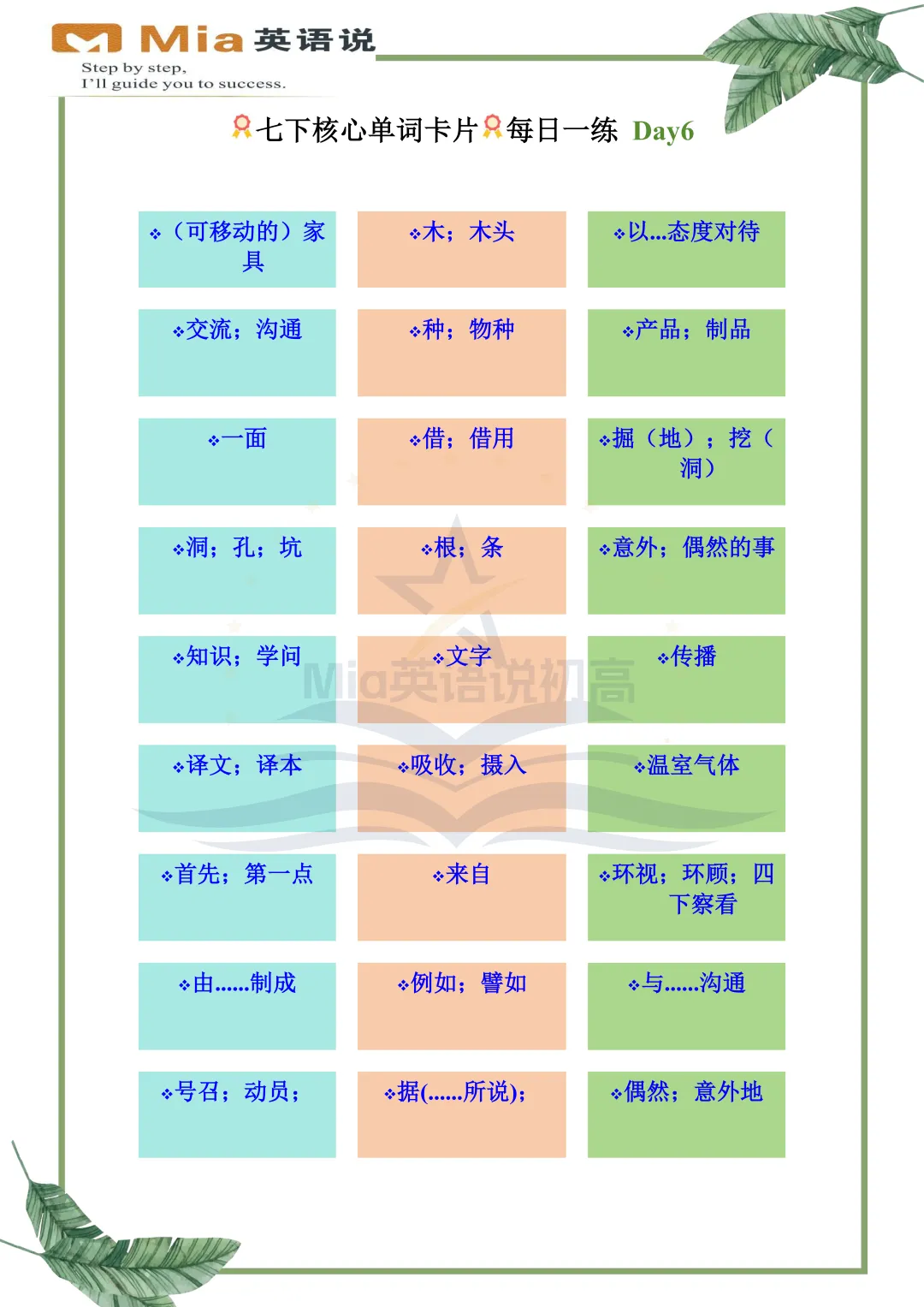 中考高频词汇-7天打卡-Day6 第3张