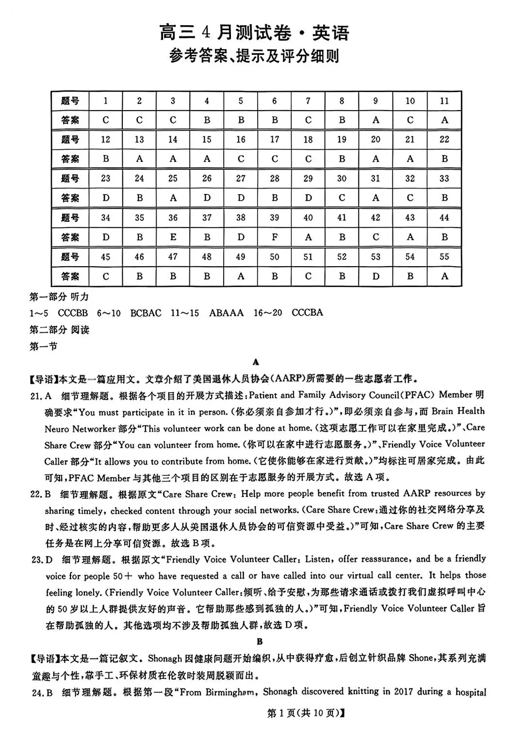 【试卷/高考】2025-2026辽宁县级重点高中协作体高三下二模4月英语(含答案)可下载 第10张
