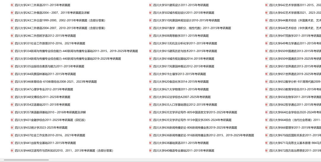 四川大学考研专业课历年真题汇总(含2026真题) 第2张 四川大学考研专业课历年真题汇总(含2026真题) 第2张