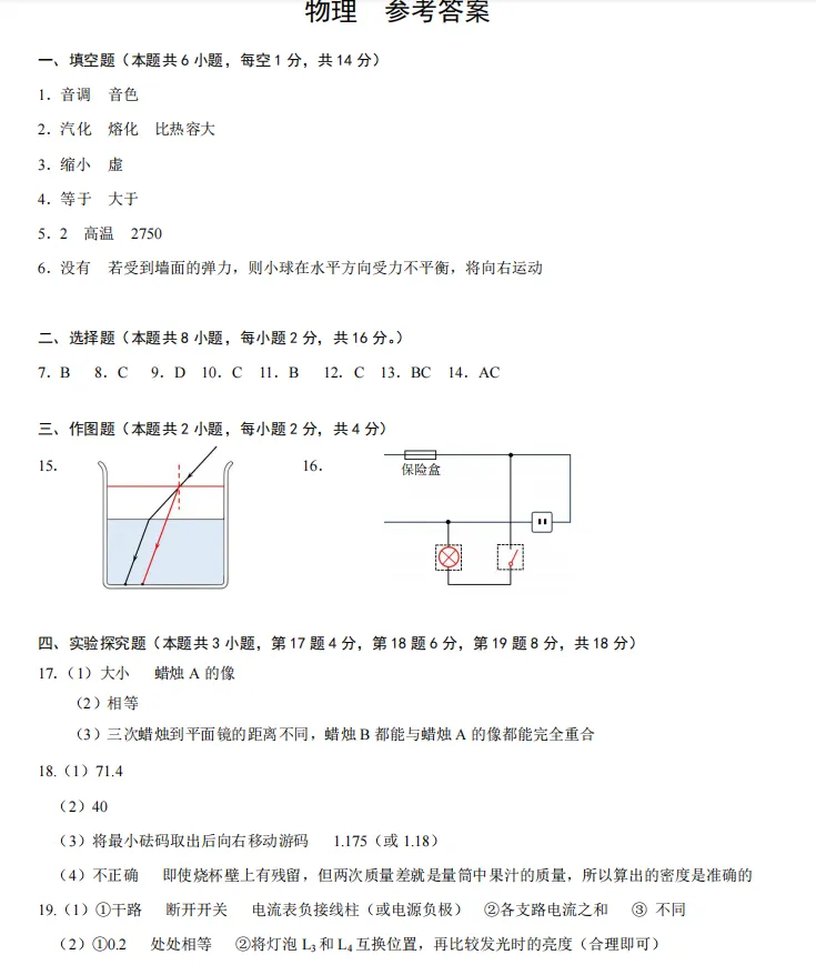 2025年【郑州市】中考物理真题卷二模(含完整答案解析),初三学生建议打印练习! 第9张 2025年【郑州市】中考物理真题卷二模(含完整答案解析),初三学生建议打印练习! 第9张