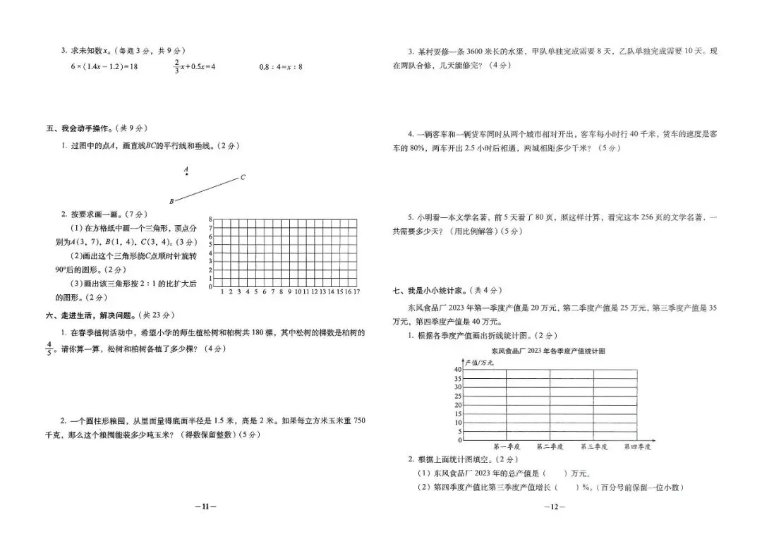 26春小升初必做的16套数学试卷 第9张