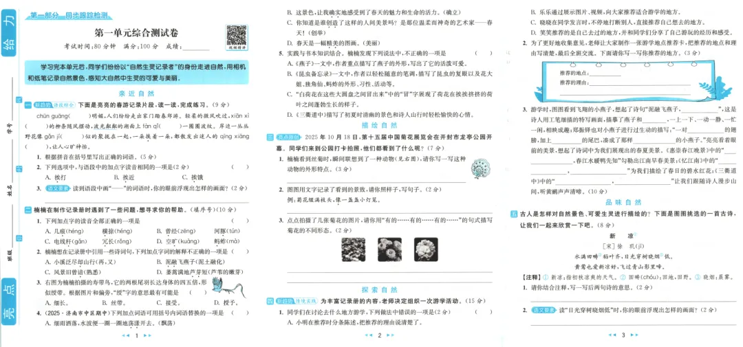 26春《亮点给力同步跟踪大试卷》语文一二三四五六年级下册(电子版可打印) 第5张