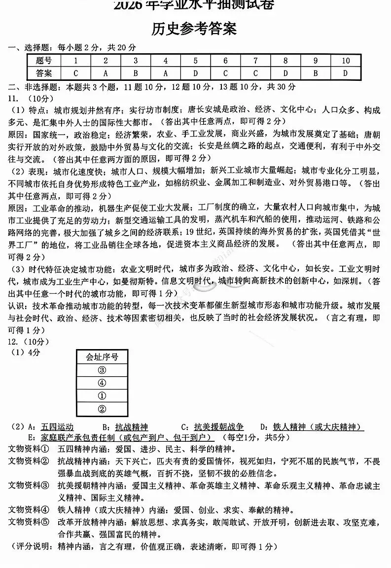 26年3月包头市青山区初三一模真题及参考答案 第51张
