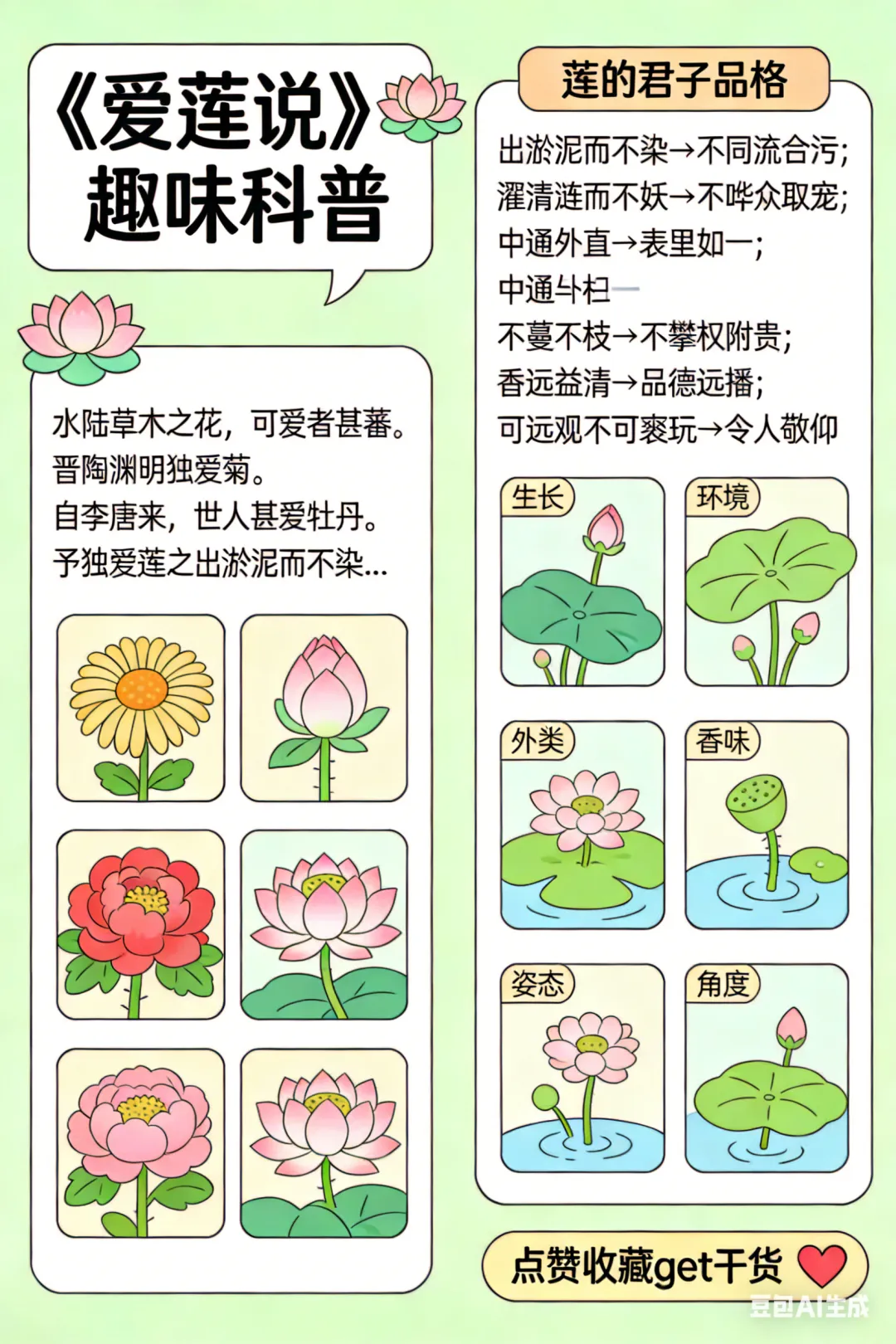 中考语文古文今用6:爱莲说 第2张 中考语文古文今用6:爱莲说 第2张