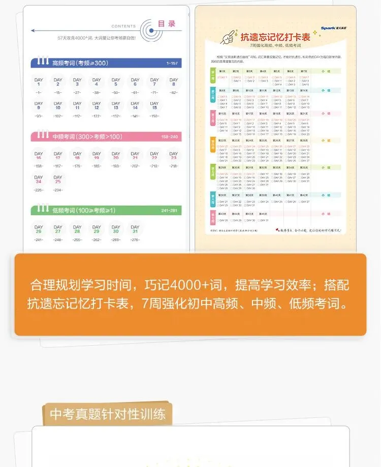 星火英语 初中词汇3500单词书 真题高频 中考词汇大全 初一初二初三 英语教辅 第13张