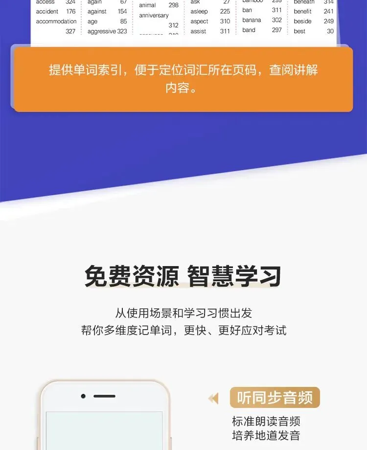 星火英语 初中词汇3500单词书 真题高频 中考词汇大全 初一初二初三 英语教辅 第18张