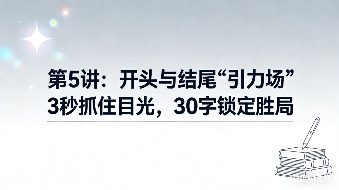 中考作文进化论|第5讲:开头与结尾“引力场” 第1张
